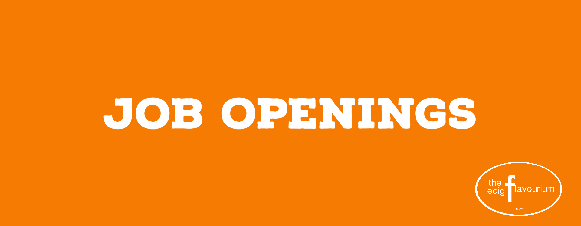 Job Oportunity Vape Shop durham region